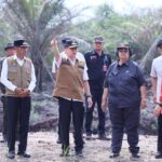 Pj Gubernur Sumsel Agus Fatoni bersama Menteri LHK Tinjau Lokasi Karhutla di Desa Jungkal OKI