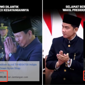 Jam Tangan Prabowo dan Gibran saat Pelantikan Presiden RI Harganya Beda Jauh