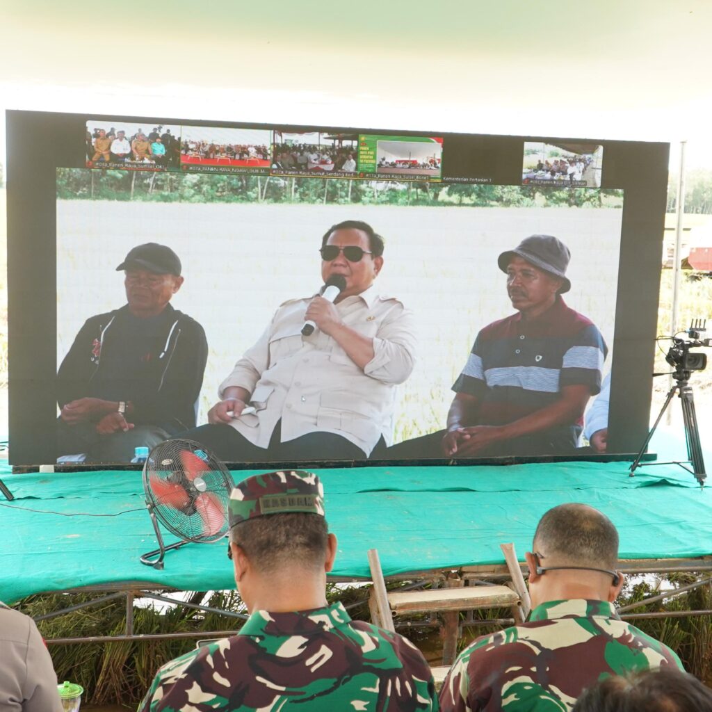 Gubernur Sumsel Herman Deru Ikut Panen Raya Serentak Bersama Presiden Prabowo secara virtual  di Kabupaten OKI