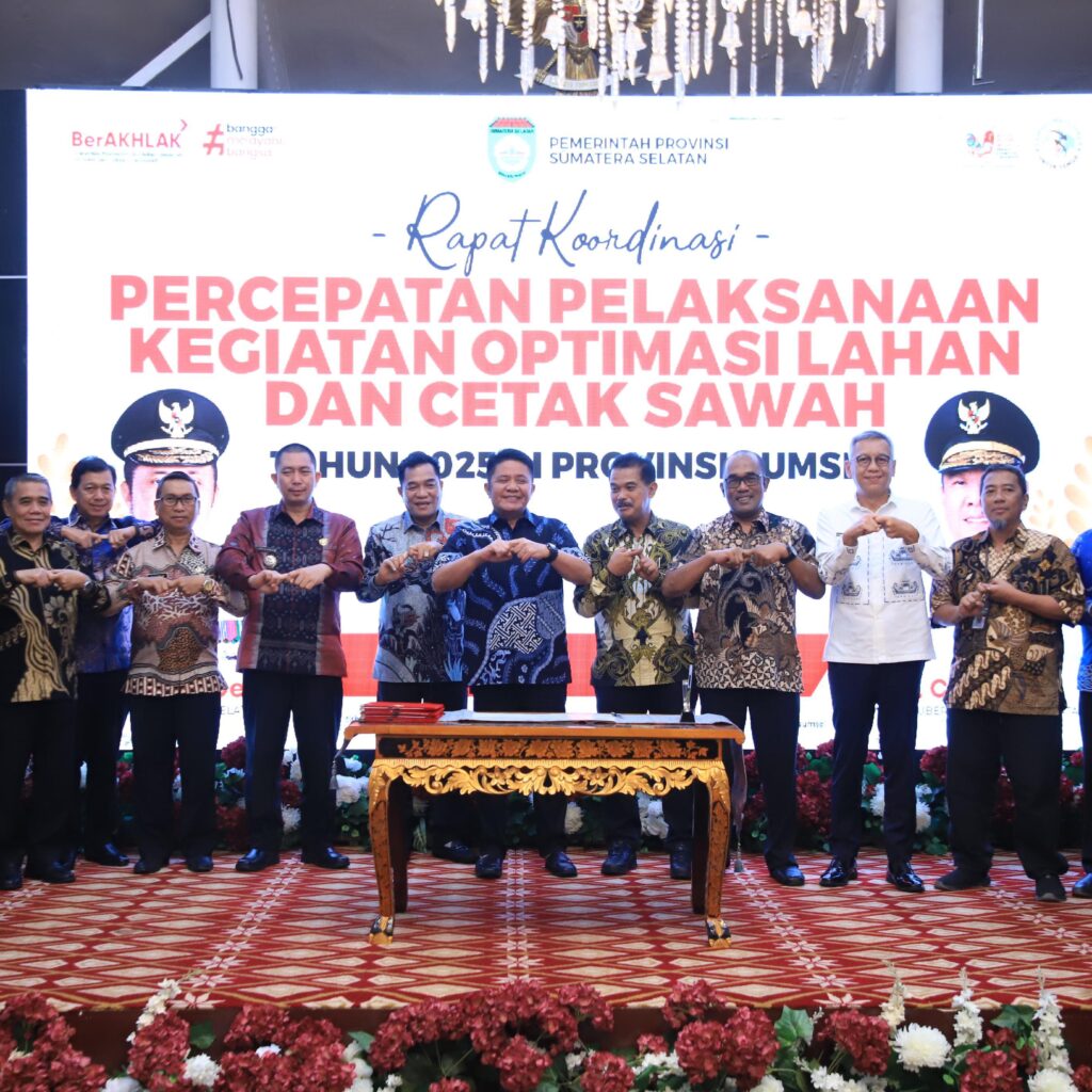 Rakor Percepatan Pelaksanaan Opla dan Cetak Sawah Baru di Sumsel